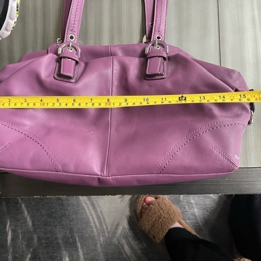 Coach F17220 Soho Purple Leather Shoulder Bag EUC - Picture 5 of 6